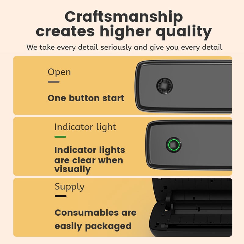 Portable Wireless Bluetooth Thermal Printer