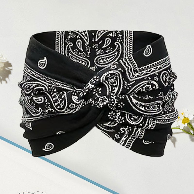 Vintage Style Wide Tie-Dye Hairband