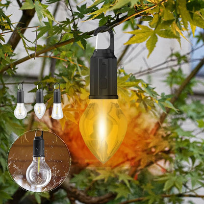 2024 New Outdoor Camping Hanging Type-C Charging Retro Bulb Light