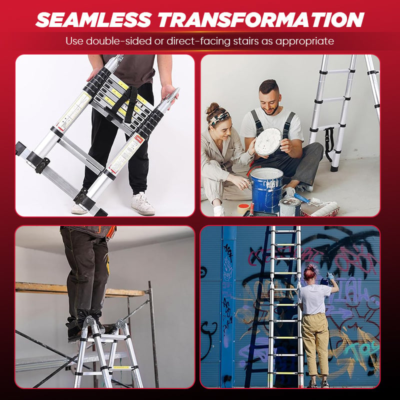 Sakerplus Portable Collapsible Extension Ladder