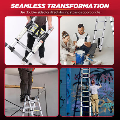 Sakerplus Portable Collapsible Extension Ladder