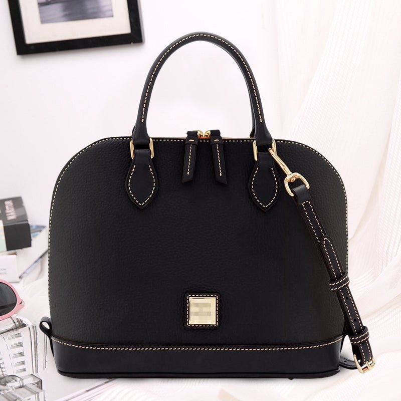 Pebble Leather Zip Zip Satchel