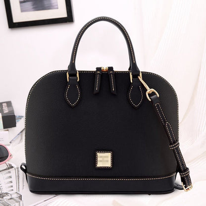 Pebble Leather Zip Zip Satchel