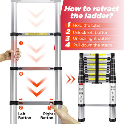 Sakerplus Portable Collapsible Extension Ladder