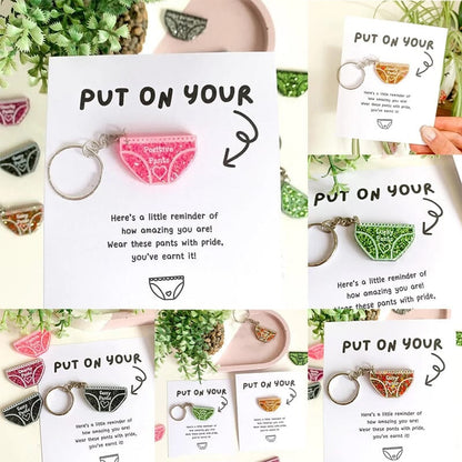 💖Positive Pants Keychain Gifts🎁