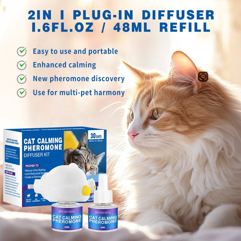 Pet Calming Pheromone Diffuser Set (Cat & Dog Versions)
