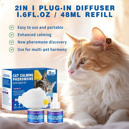 Pet Calming Pheromone Diffuser Set (Cat & Dog Versions)