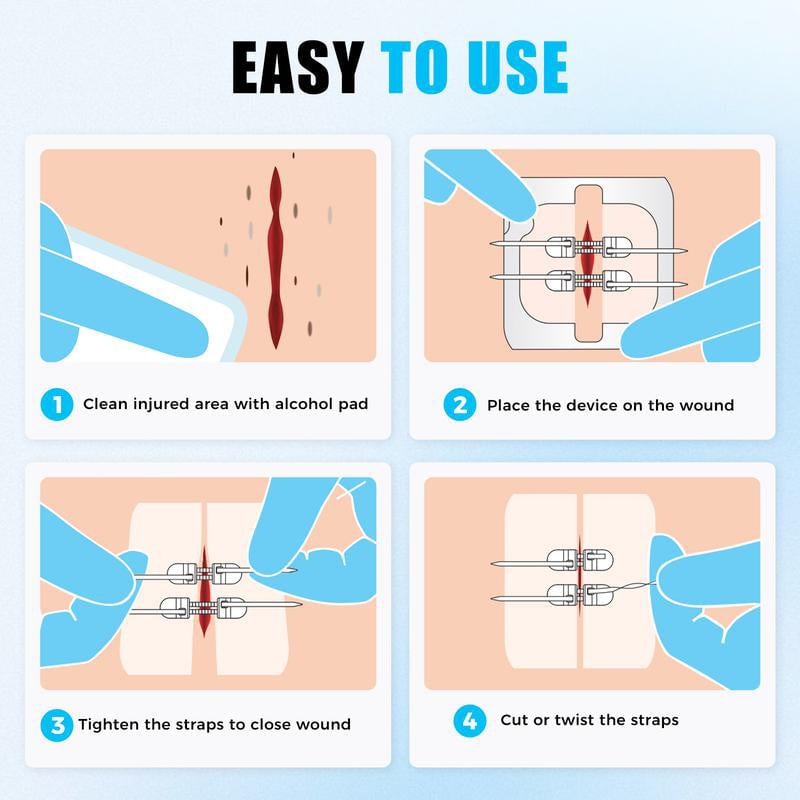 Portable Wound Protection Injury Healing for Outdoor Use Easy (2-strapsx2 pcs/box)
