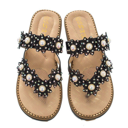 Women's Bohemian Sparkle Bling Flip Flops