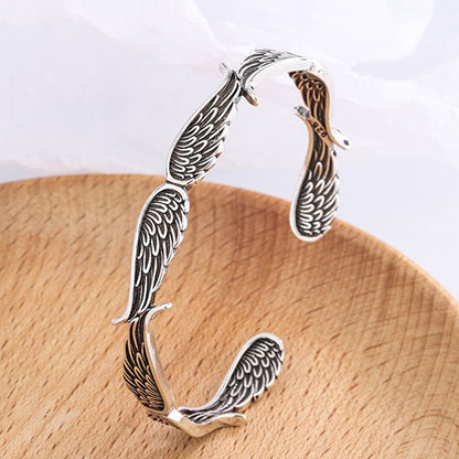 Angel Wings Vintage Style Sterling Bracelet