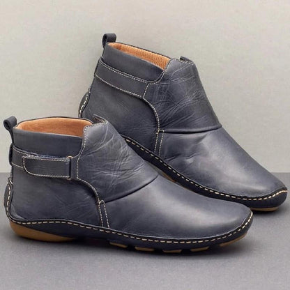 Women Casual Comfy Daily Adjustable Soft Leather Booties