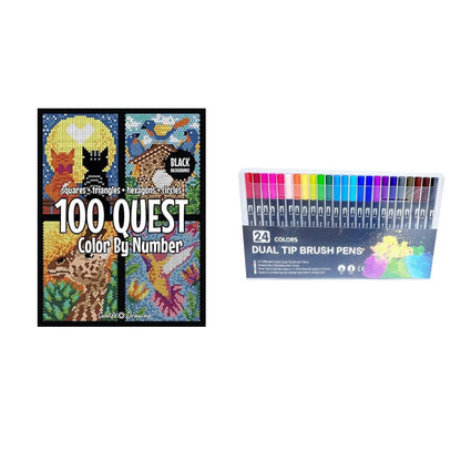 100 QUEST Color by Numbers Book