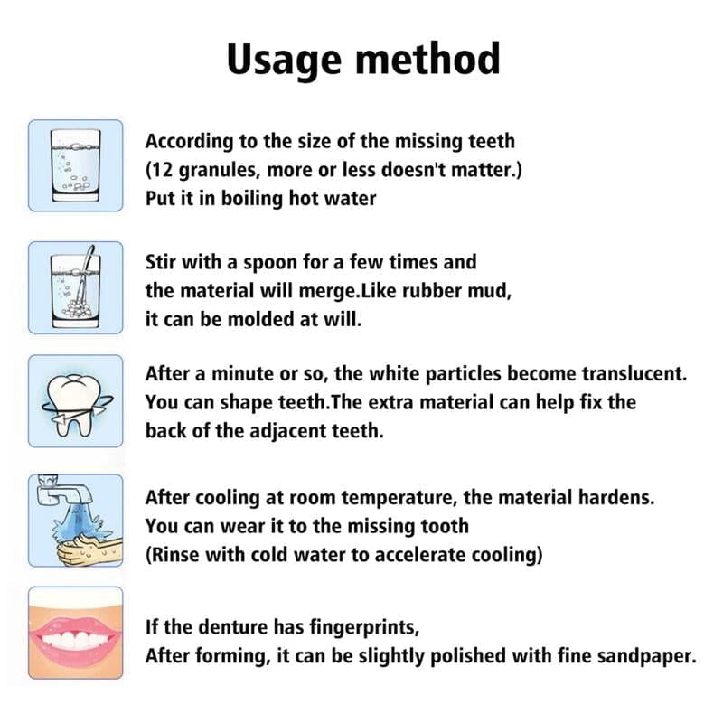 👨‍⚕️Moldable False Teeth for Temporary Tooth Fillings