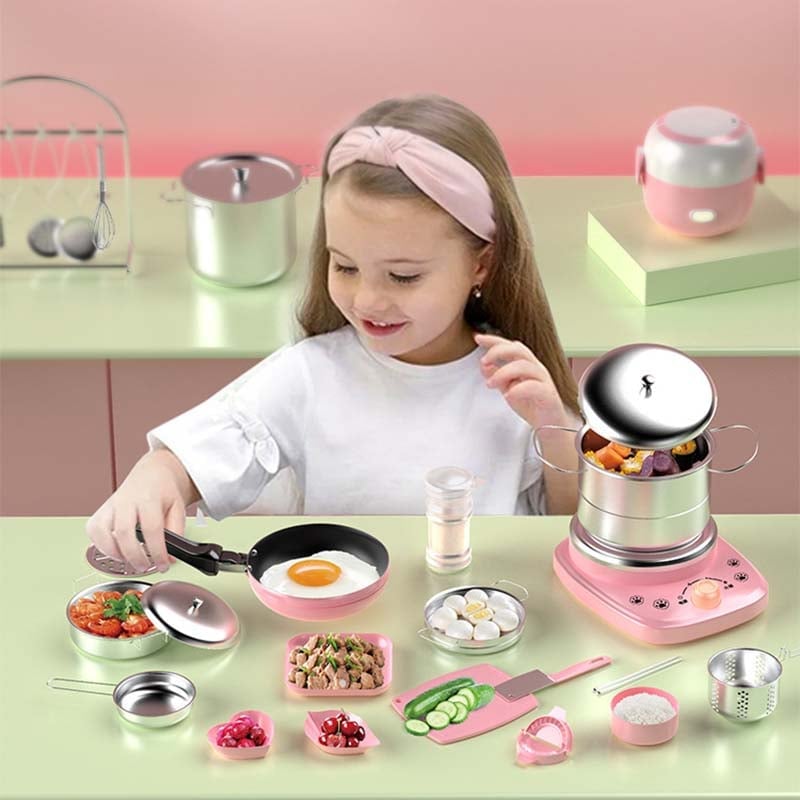 Children's Real Cooking Mini Kitchen Toys - 22 PCS Set