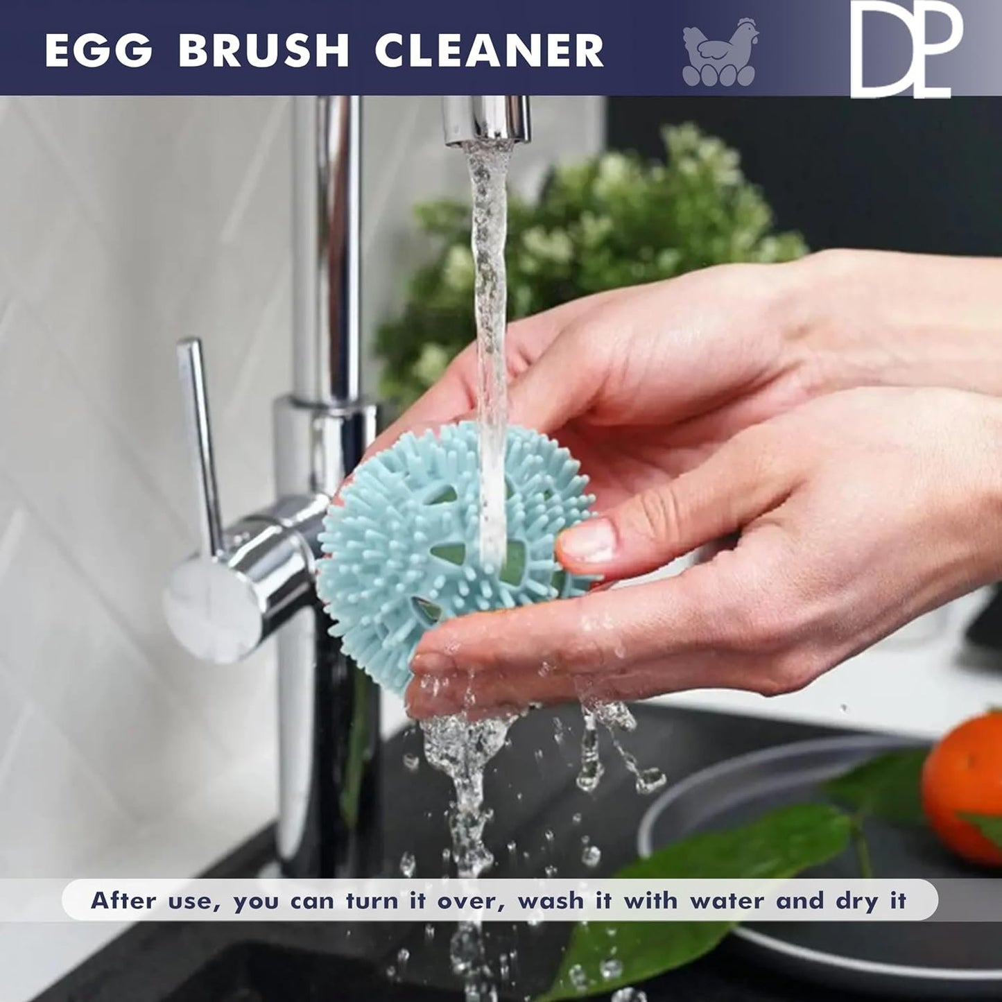 Reusable Silicone Egg Cleaning Brush
