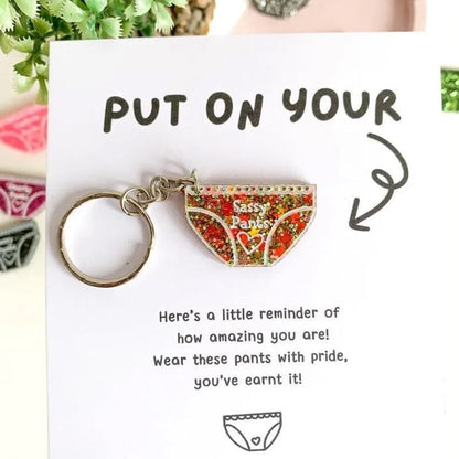 💖Positive Pants Keychain Gifts🎁