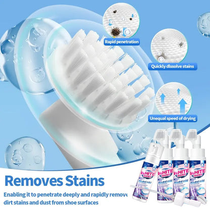 🤍Foam No-Rinse Cleaner — Instantly Brightens & Whitens Shoes