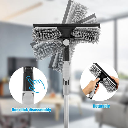 425 cm 2 in 1 Retractable Window Cleaning Brush & Scraper Set