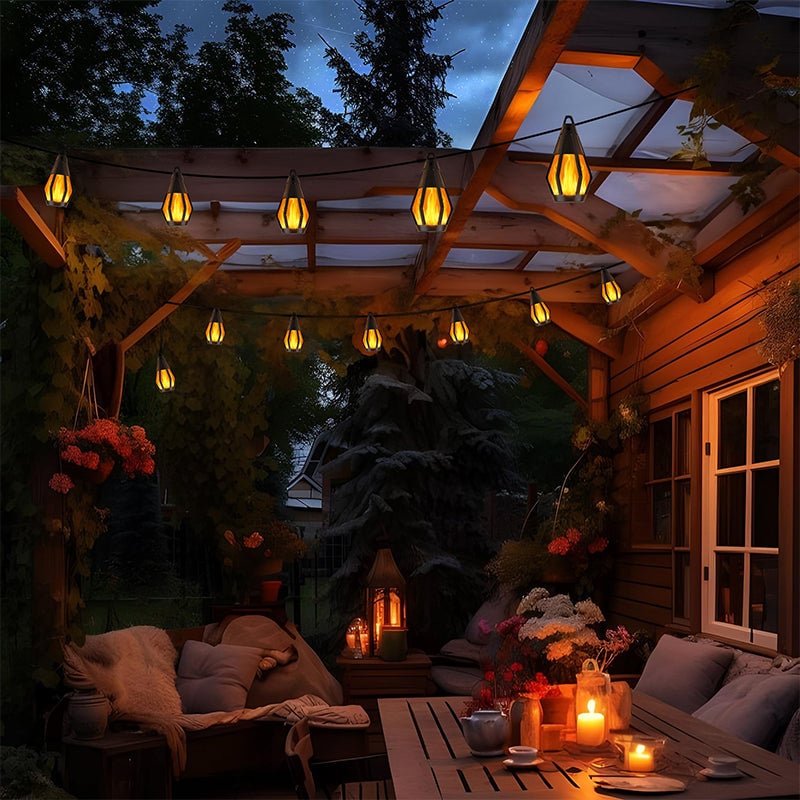Sakerplus Solar Flickering Flame String Lights