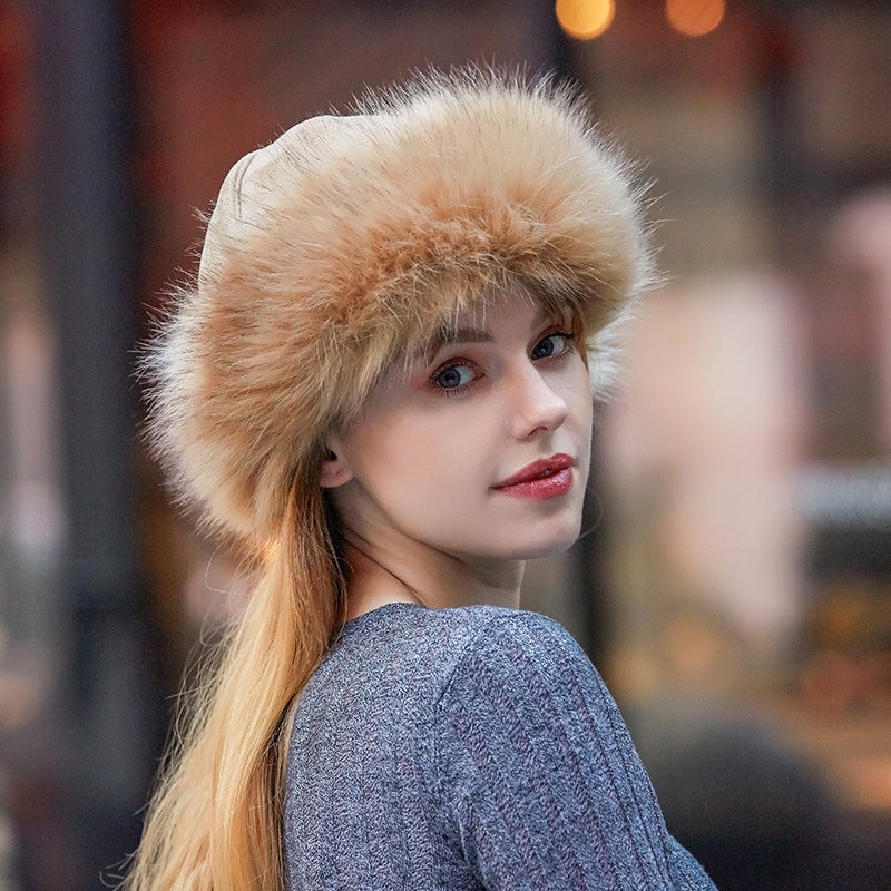 Faux Fur Suede Winter Cap
