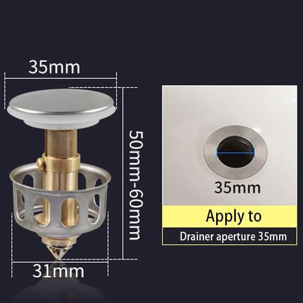 New Universal wash basin bounce drain filter