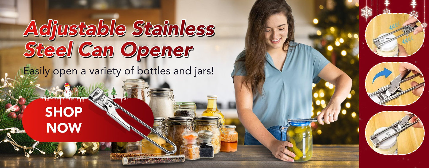 💥Adjustable Jar & Bottle Opener Multifunctional Stainless Steel Can Opener💥