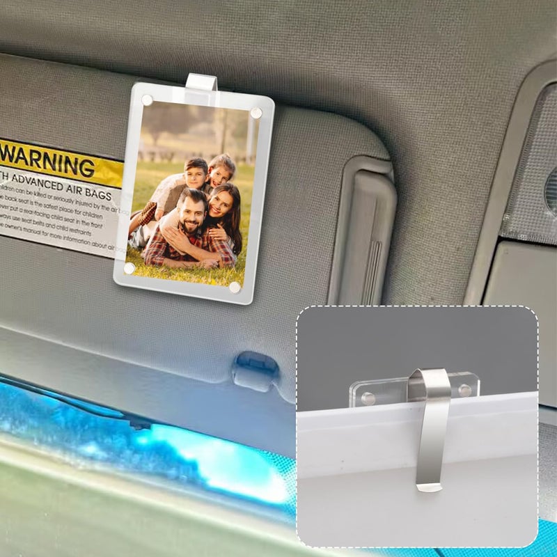 Acrylic Sun Visor Photo Holder