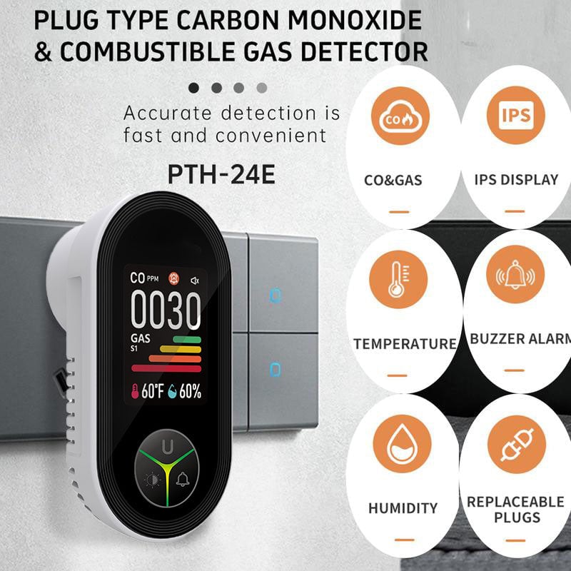 Plug-In Combustible Gas & Carbon Monoxide Detector