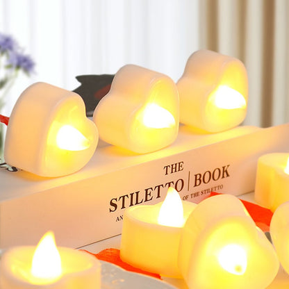24pcs LED Heart-shaped Electronic Candle Light