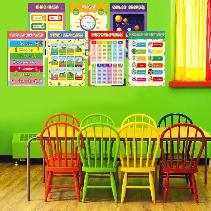 Colorful Educational Posters（16PCS/SET ）