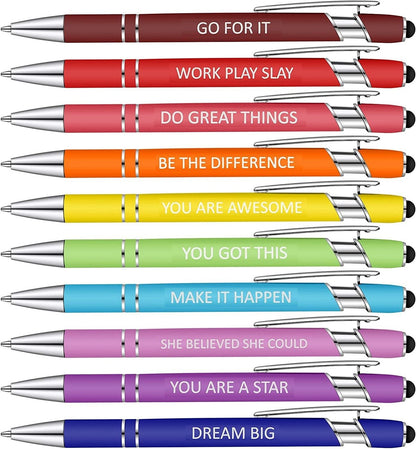 10 pcs Funny Office Pens(Black Ink)