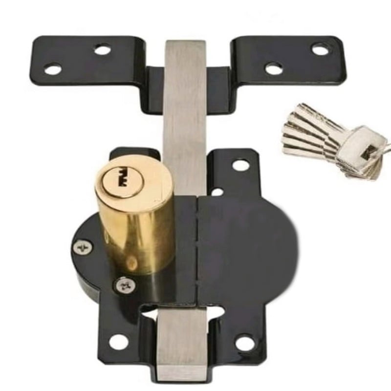 Garden gate spring crossbar lock