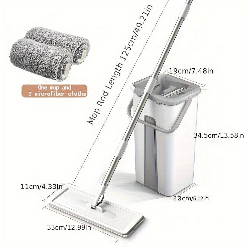 Sakerplus Mop and Bucket with Wringer Set