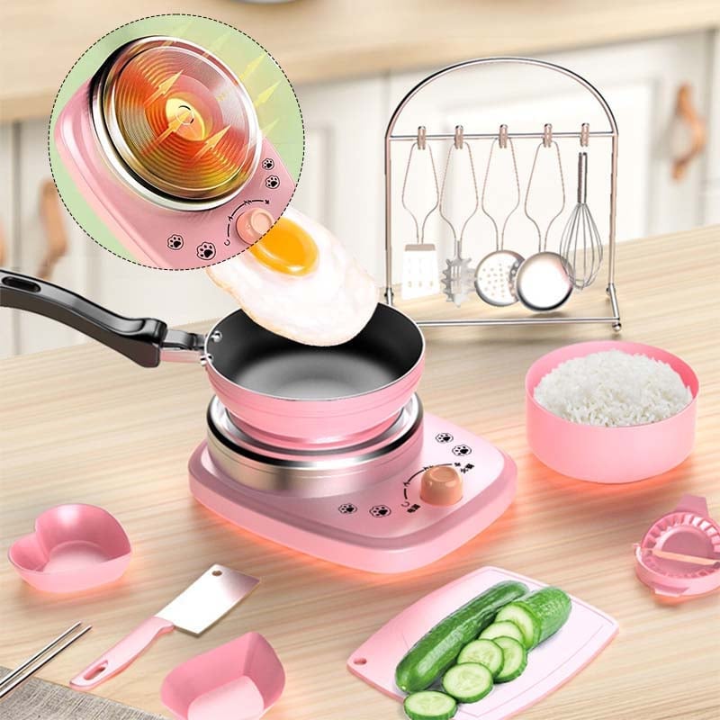 Children's Real Cooking Mini Kitchen Toys - 22 PCS Set