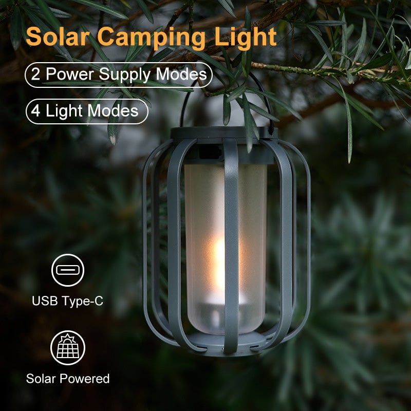 Solar lantern outdoor light with 4 Modes