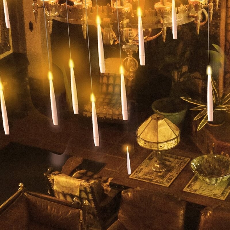 🪄🪄Fantasy Floating Candles with Wand Remote