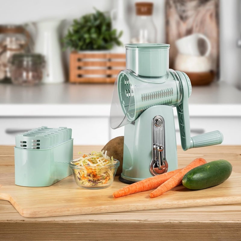 5 in 1 Vegetable Cutter Slicer, Rotary Cheese Grater