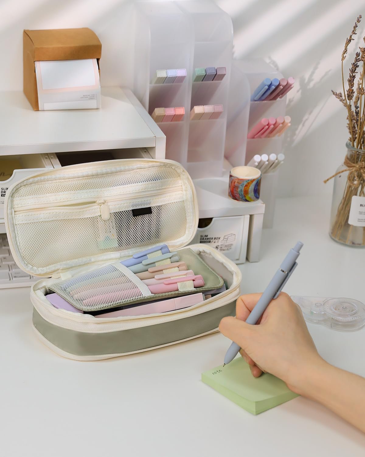 Sakerplus Cute Pink School Supplies Set