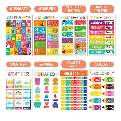 Colorful Educational Posters（16PCS/SET ）