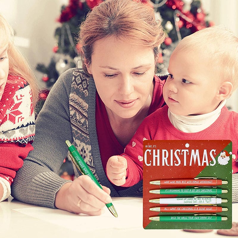 Retractable Christmas Multicolor Ballpoint Pen