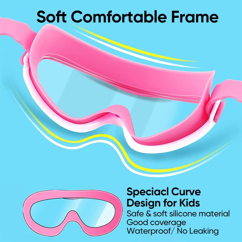 High Definition Waterproof Anti-fog Large Frame Swimming Goggles【Set Of 2 PCS】