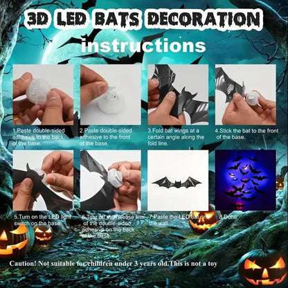 3D Bat Design LED Decoration