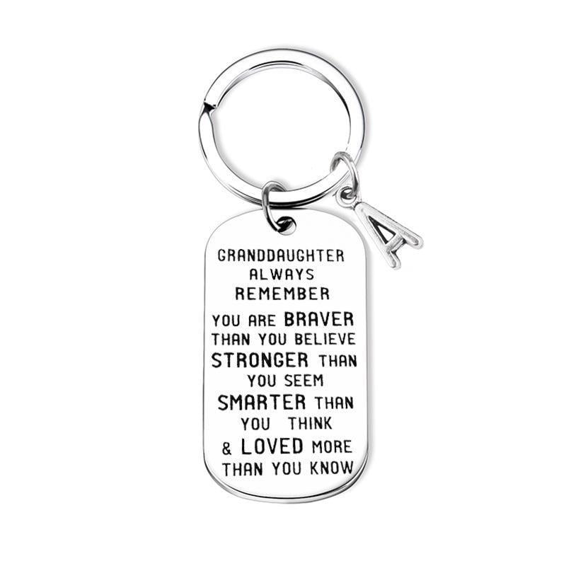 SANK®To My Grandson Granddaughter Son Daughter Gift Lettering Keychain