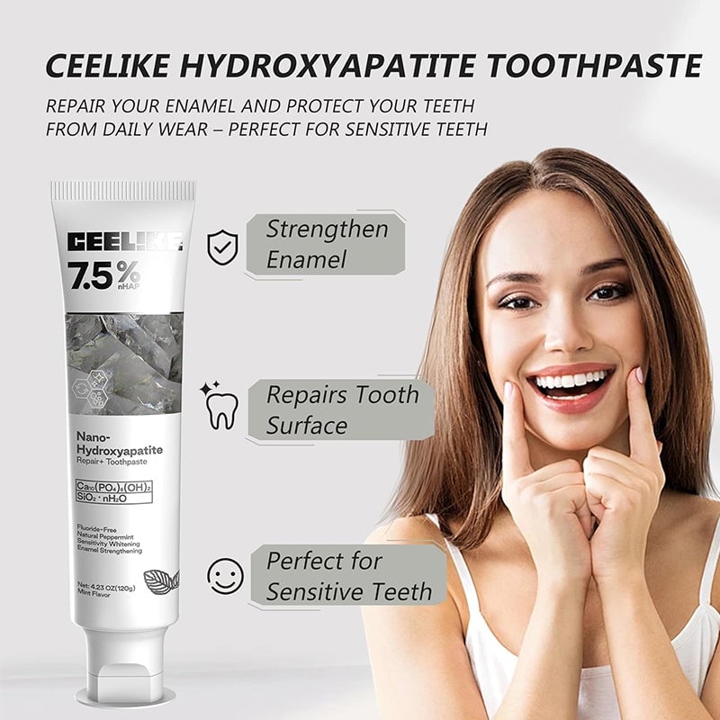 Pasta dental blanqueadora y reparadora con hidroxiapatita