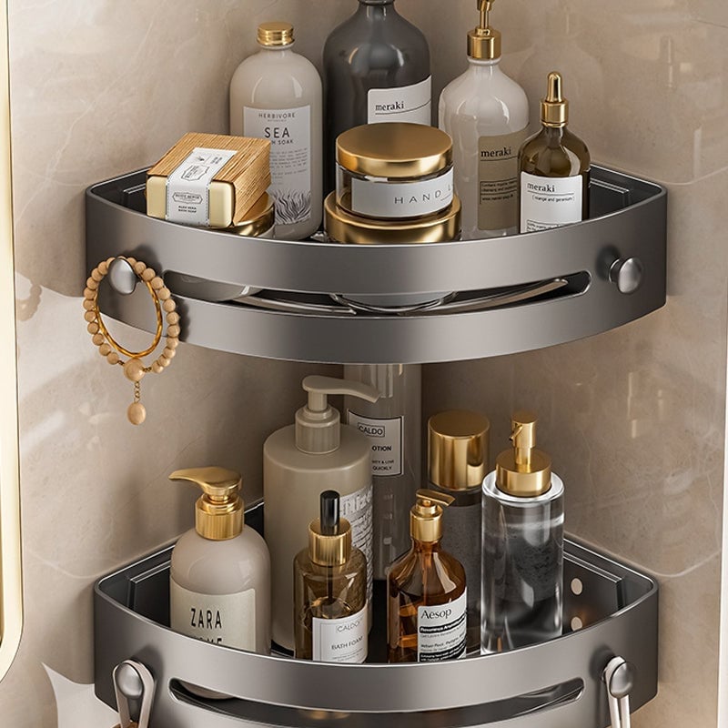 No-Drill Bathroom Corner Shelf