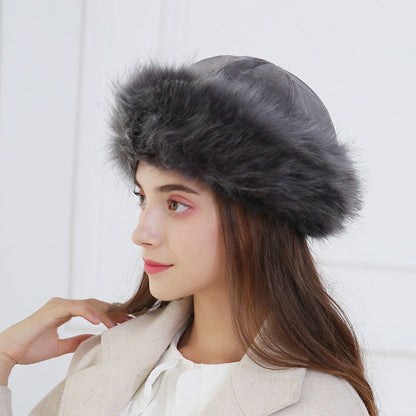 Faux Fur Suede Winter Cap