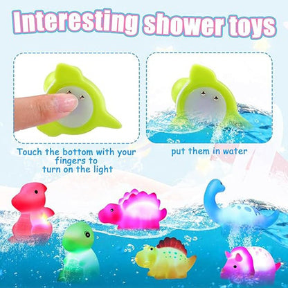 Sale- Glowing Dinosaur Shaped Bath Toy