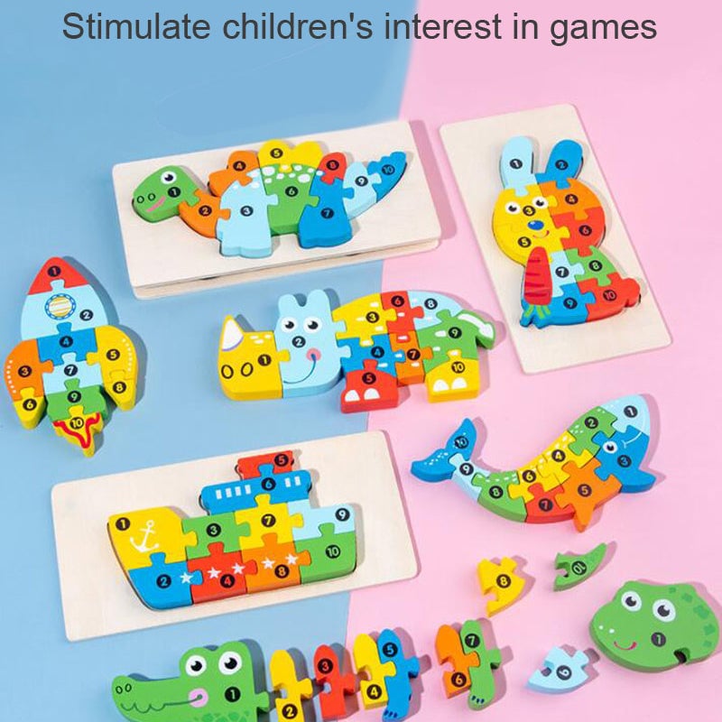 Children's Educational 3D Wooden Puzzle