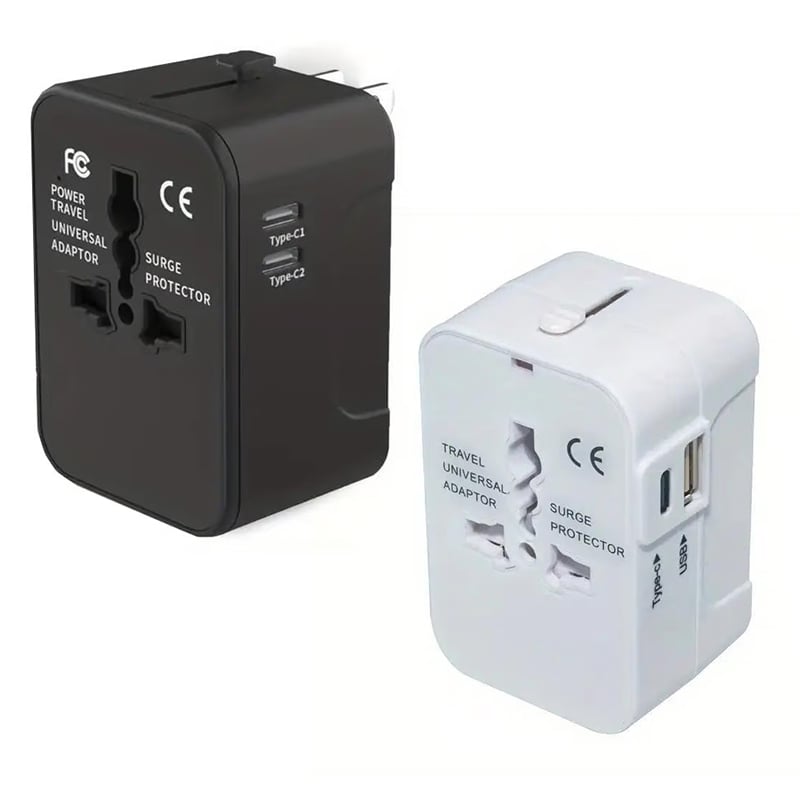 Universal Travel Adapter with Dual USB Ports