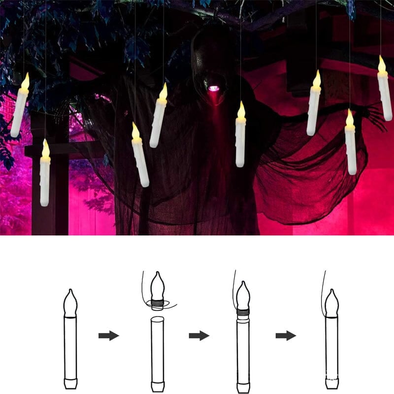 🪄🪄Fantasy Floating Candles with Wand Remote